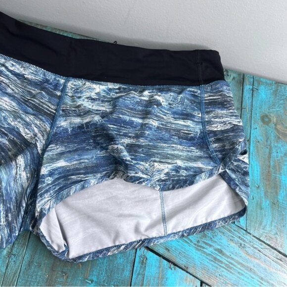 Lululemon Speed Short (4-way Stretch 2.5 ) Aerial Drift Multi Black Size 10 - Picture 6 of 15